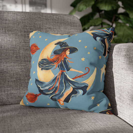 Crescent Moon Witch Cushion Cover