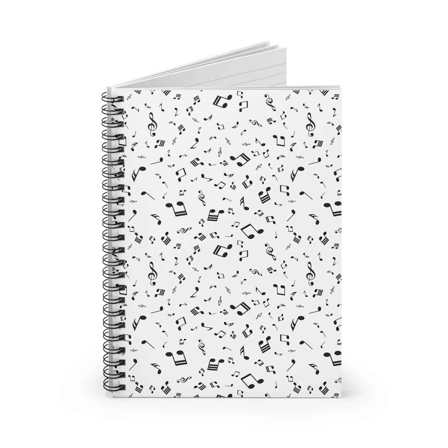Musical Note Spiral Notebook - Ruled Line