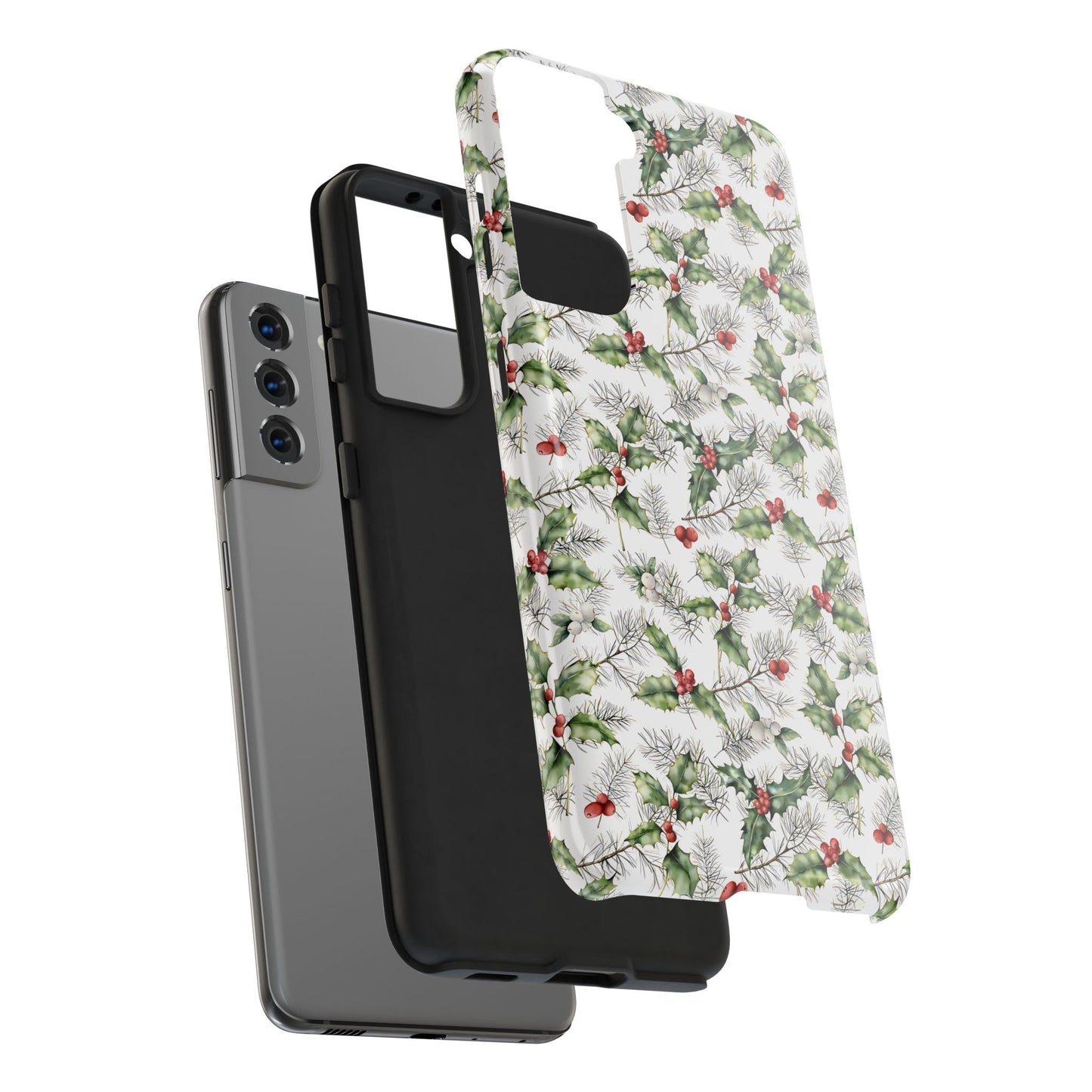 Christmas Mistletoe and Holly Phone Case