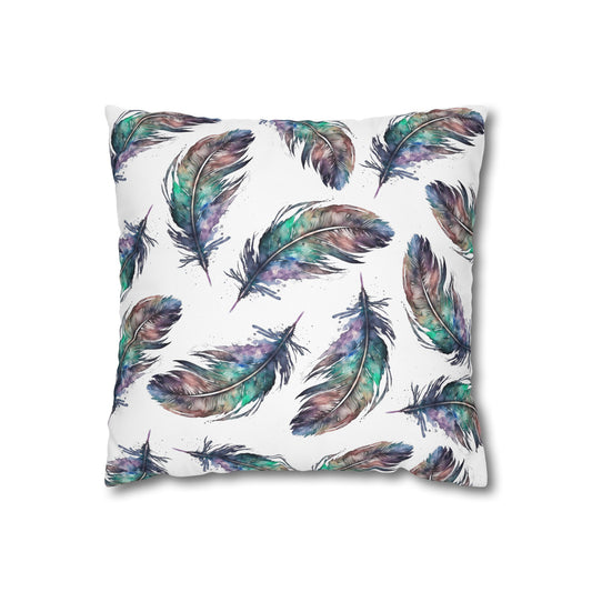 Feather On The Wind #4 Canvas Cushion Cover