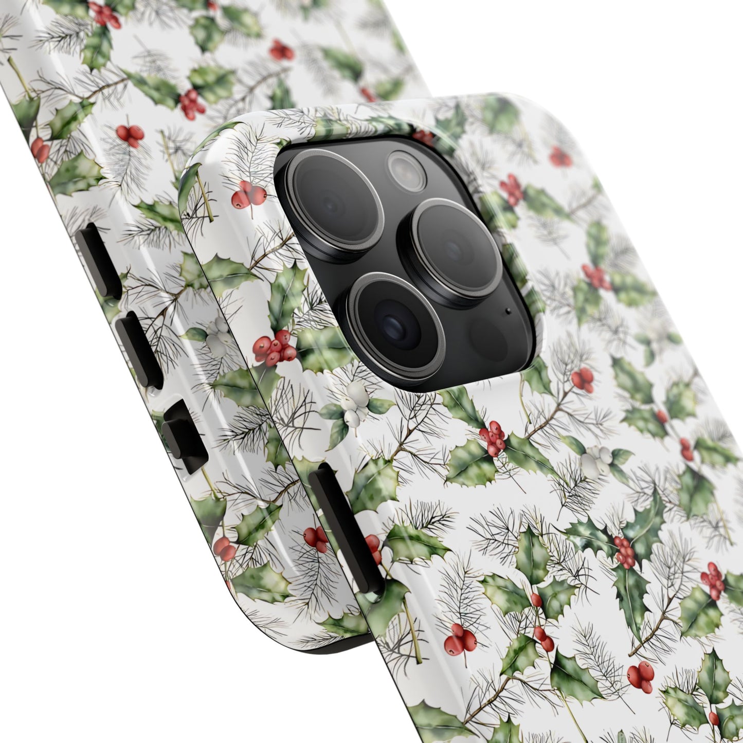 Christmas Mistletoe and Holly Phone Case