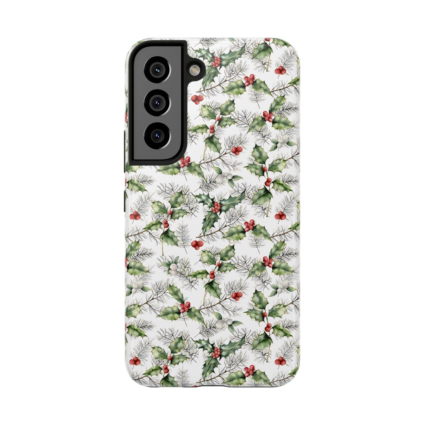 Christmas Mistletoe and Holly Phone Case