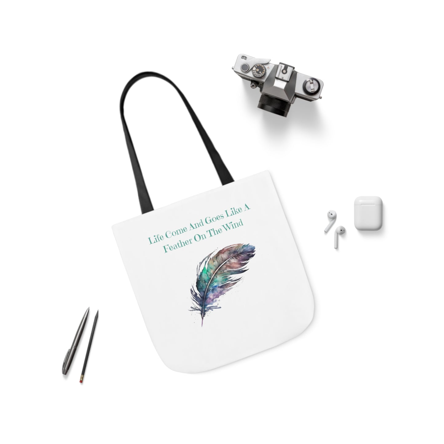 Feather On The Wind Canvas Tote Bag