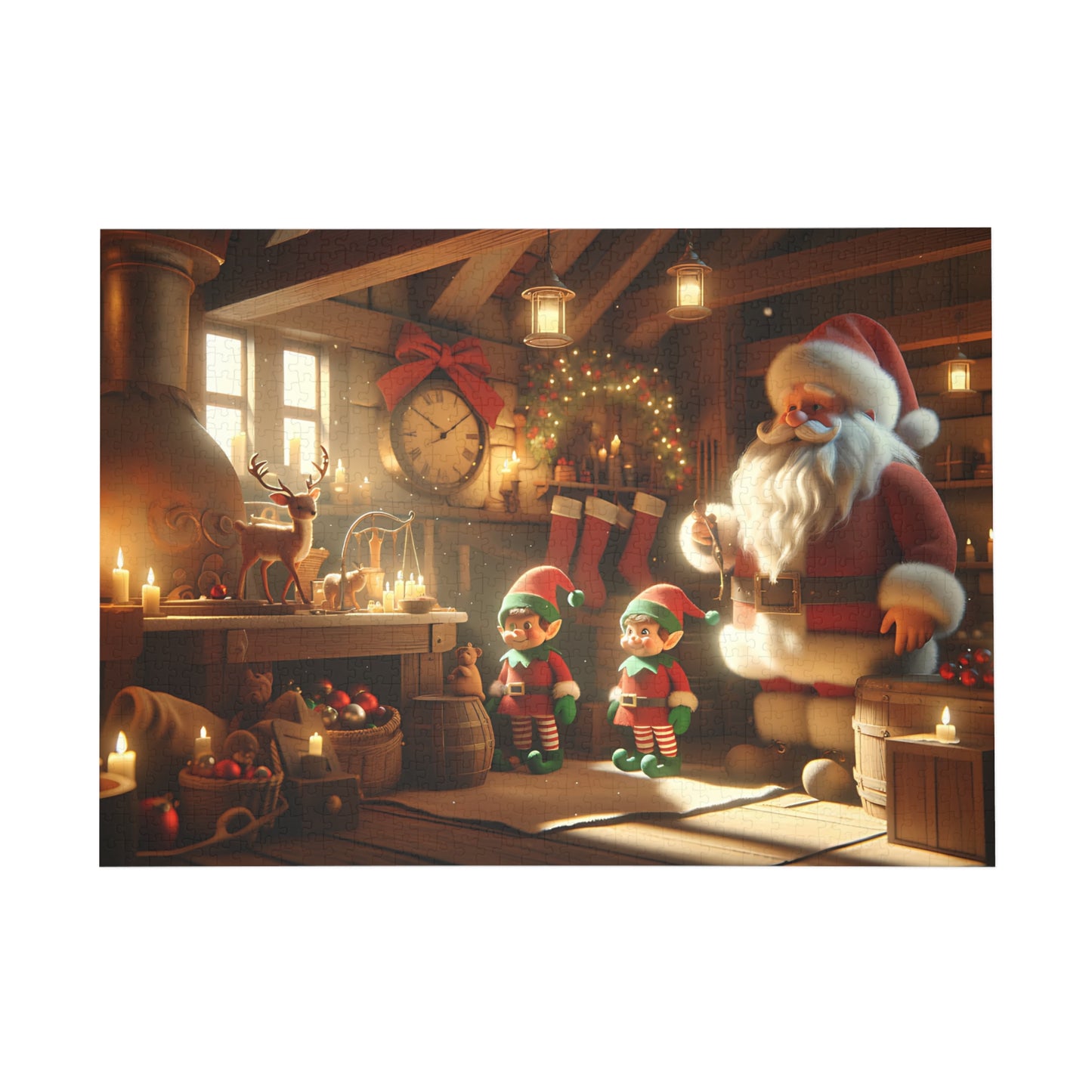 Santa's workshop Puzzle (1000-Piece) - Festive Holiday Fun