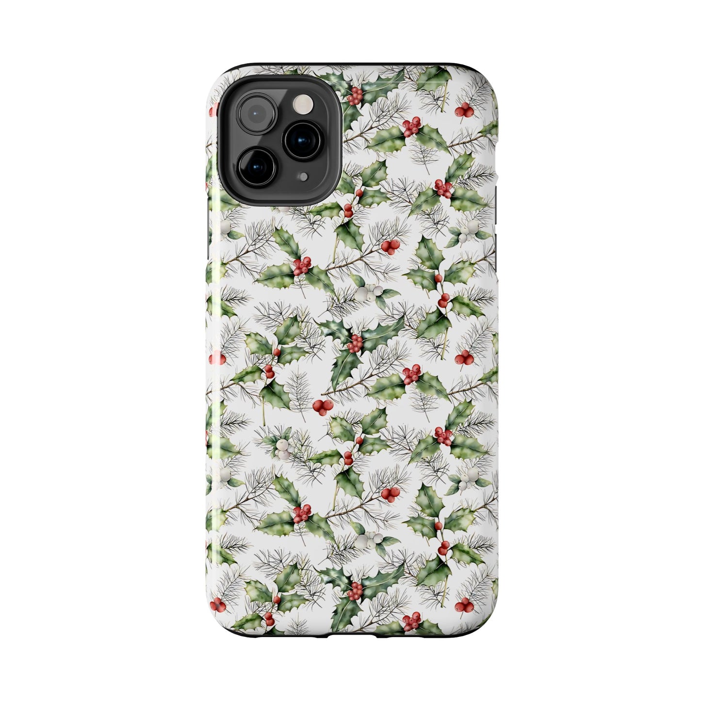 Christmas Mistletoe and Holly Phone Case