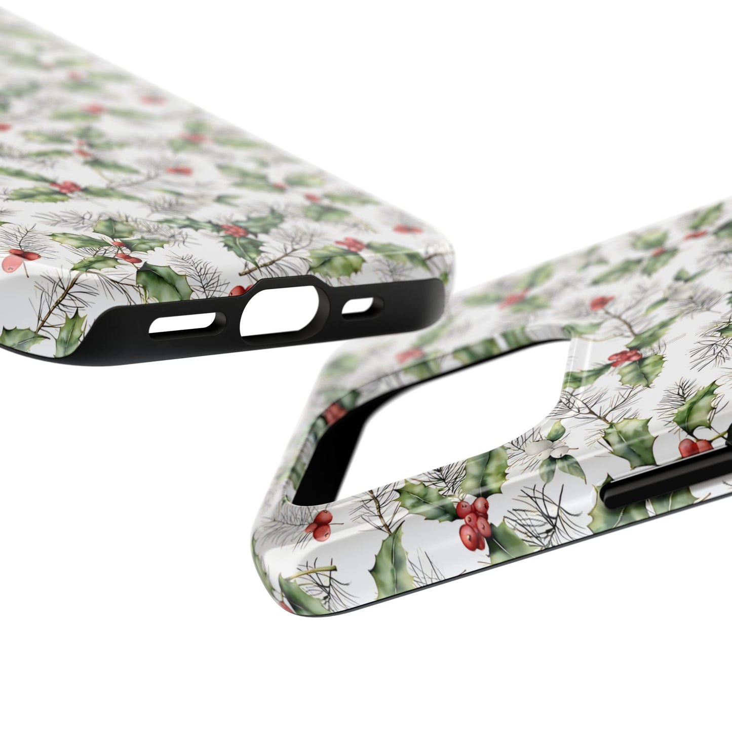 Christmas Mistletoe and Holly Phone Case