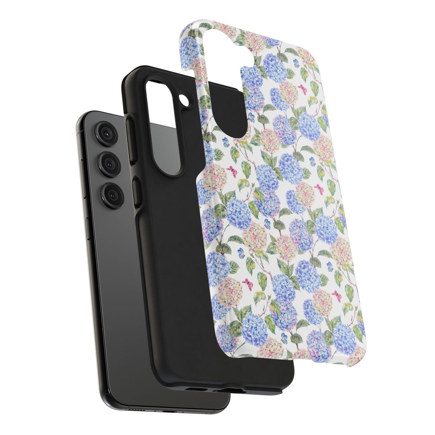 Pink & Blue Hydrangea Phone Case