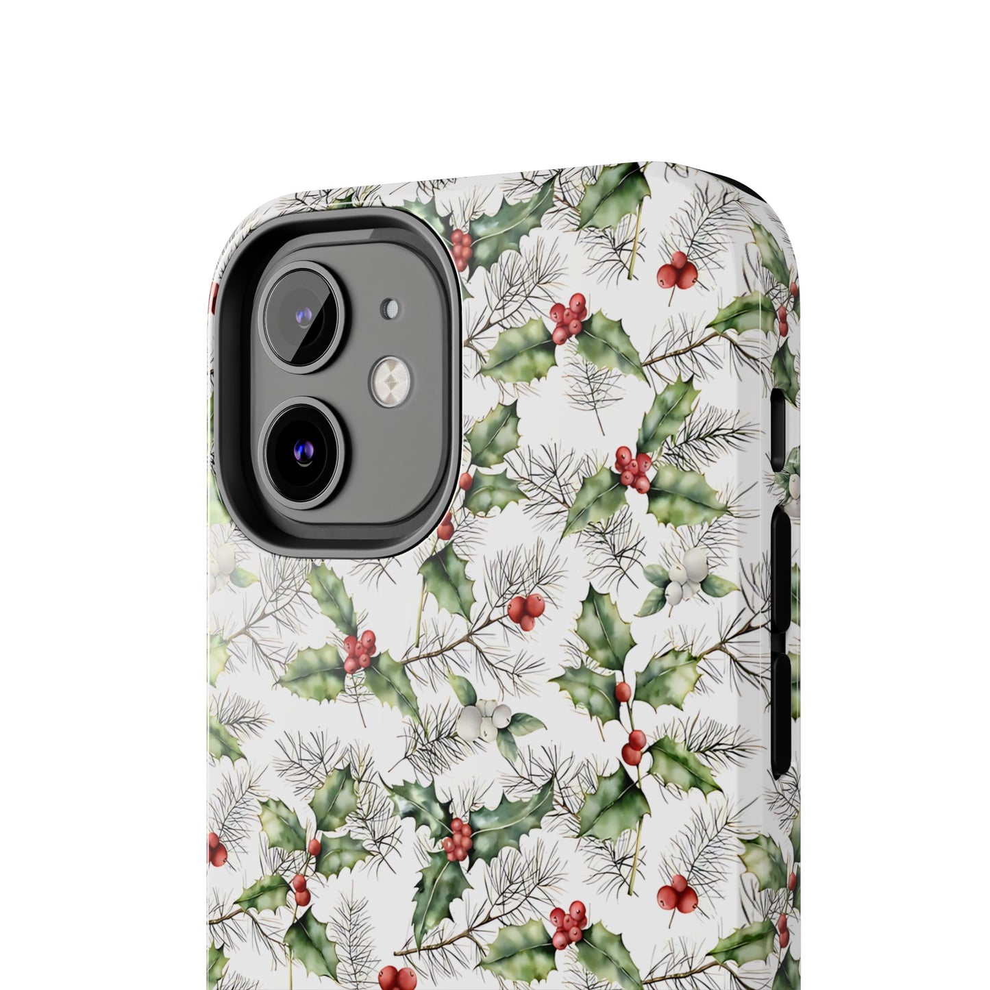 Christmas Mistletoe and Holly Phone Case