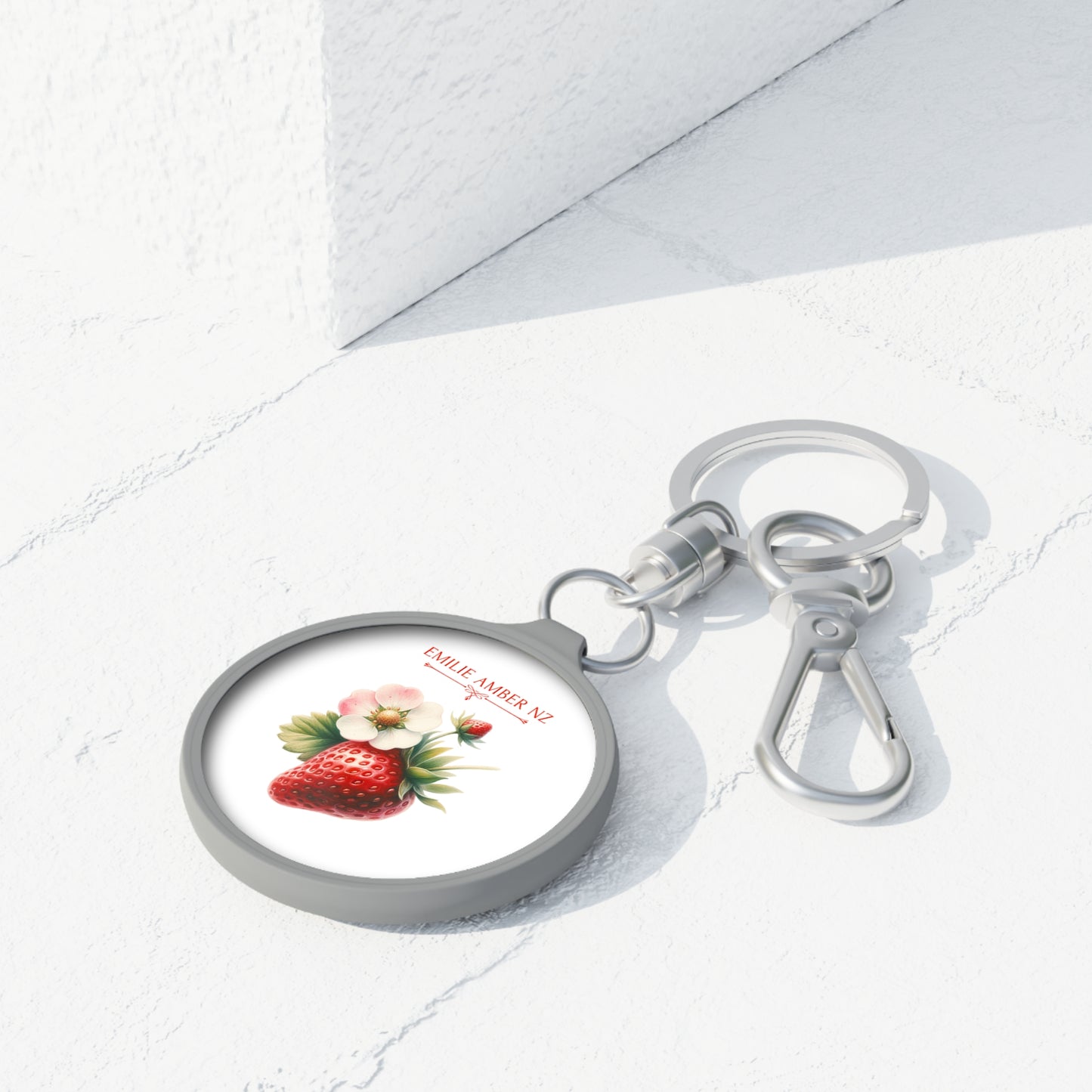 Strawberry Keyring Tag