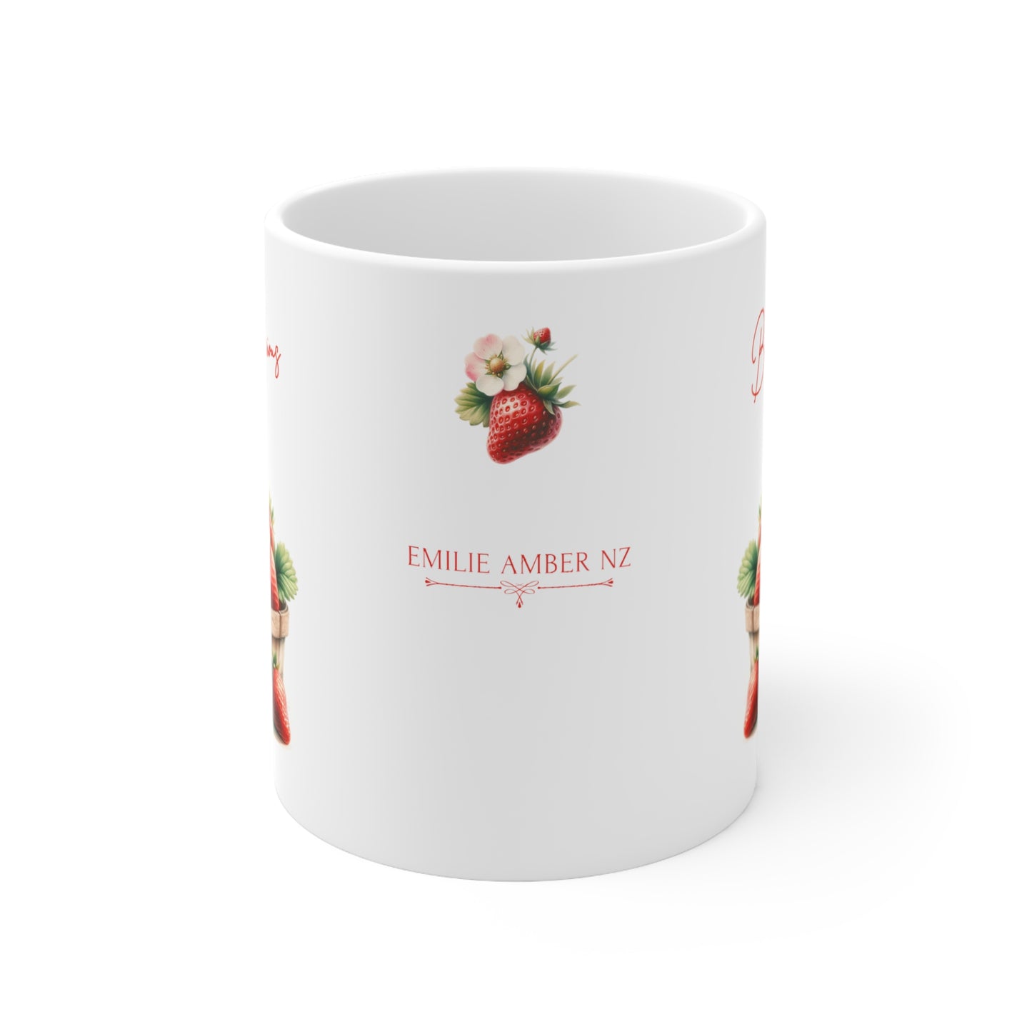 Berry Delicious Strawberry Ceramic Mug, 11oz