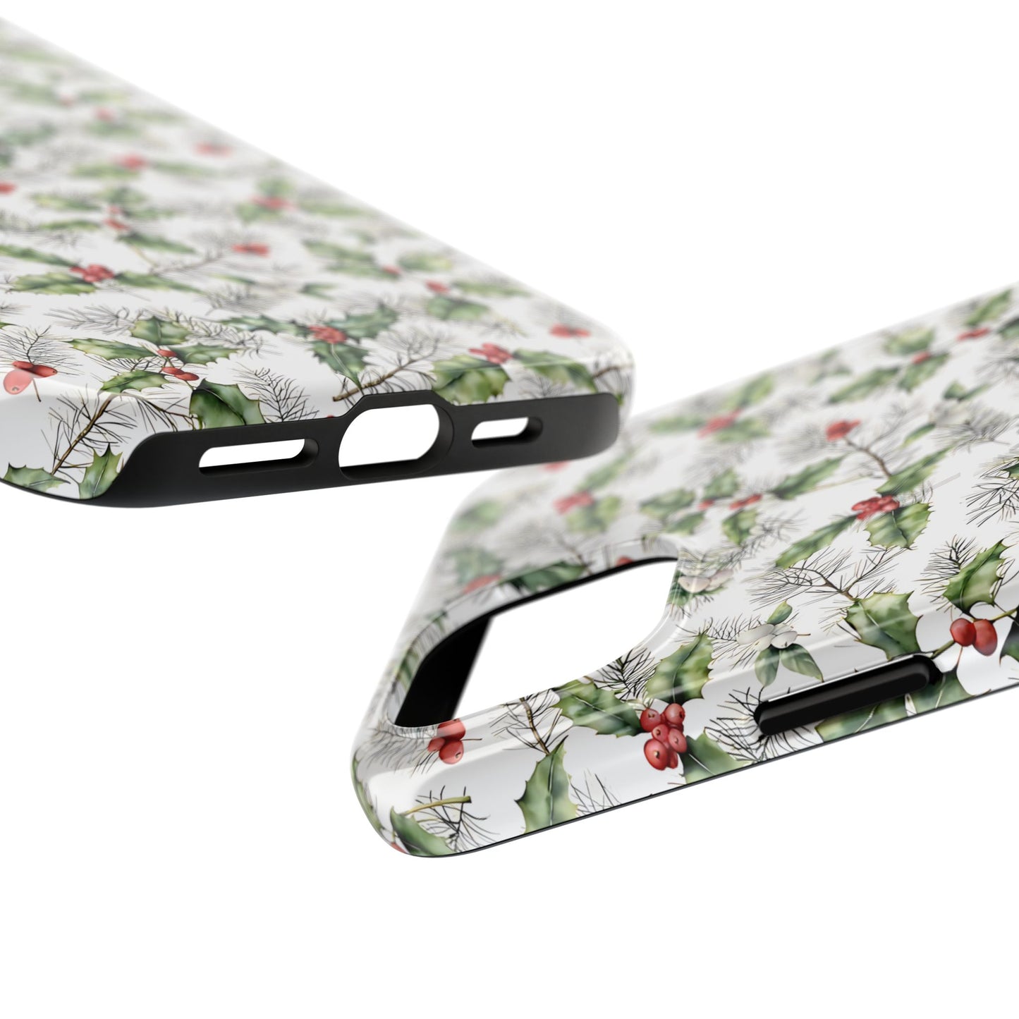 Christmas Mistletoe and Holly Phone Case