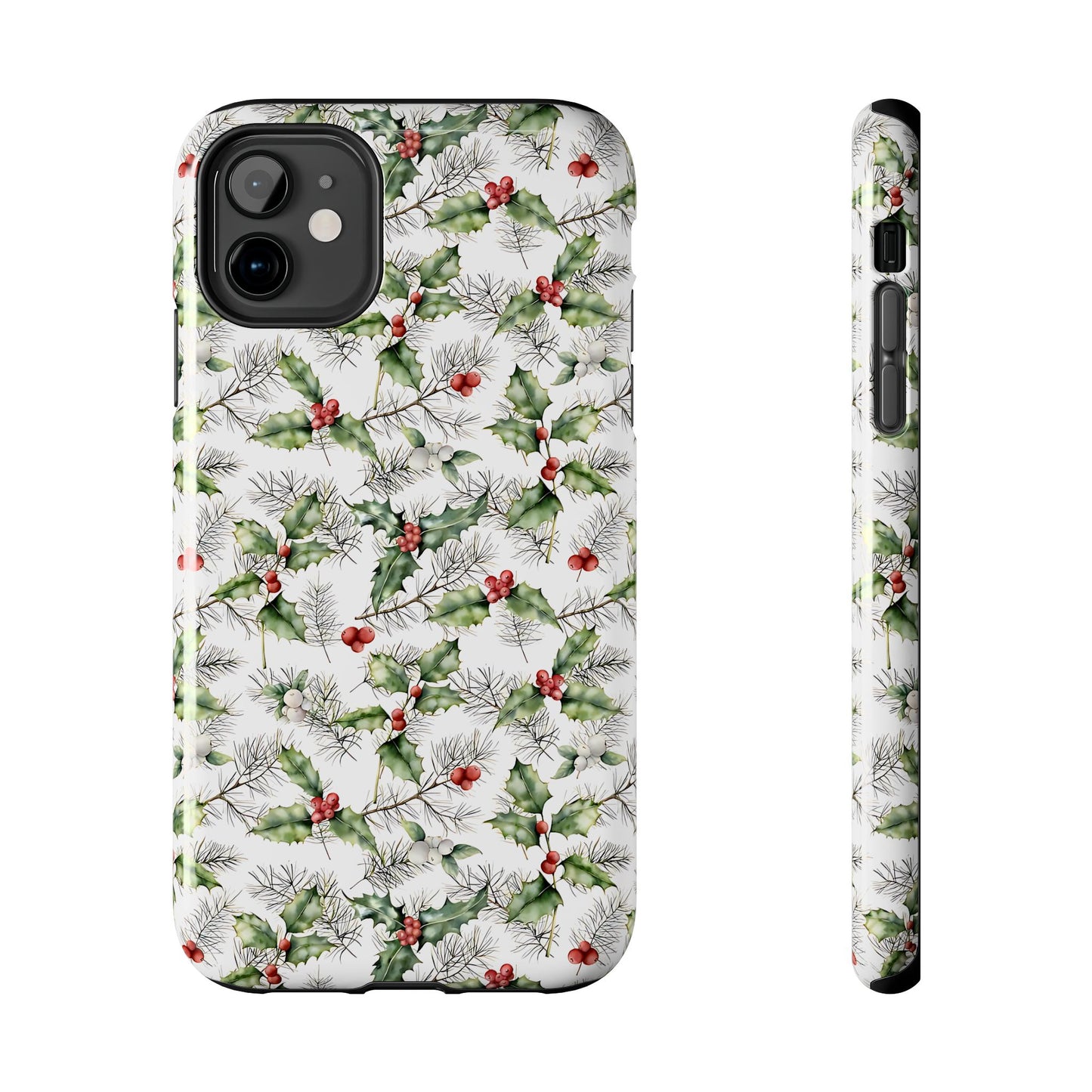 Christmas Mistletoe and Holly Phone Case