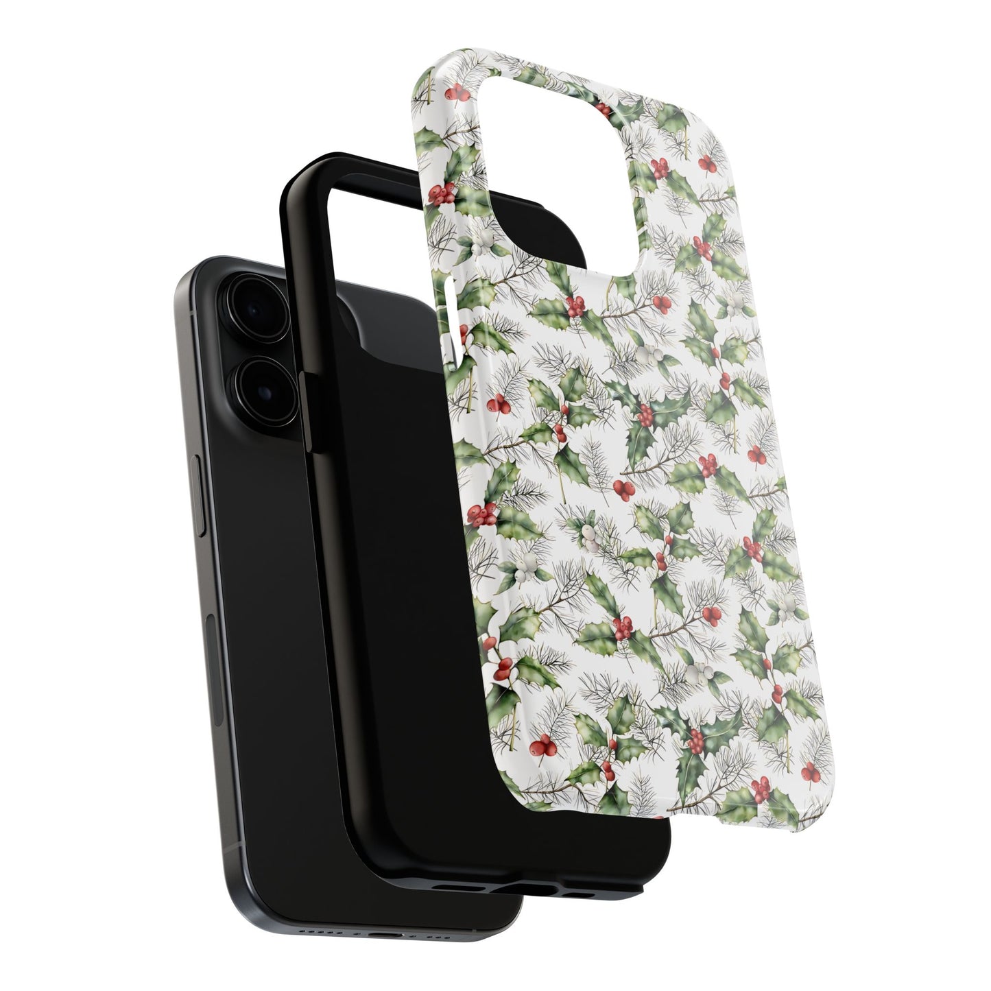 Christmas Mistletoe and Holly Phone Case