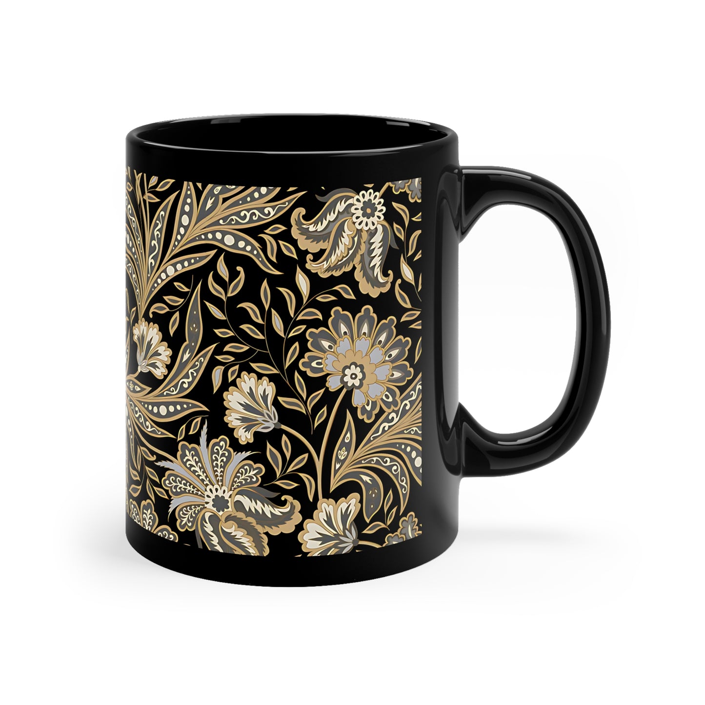 Black & Gold Coffee Mug, 11oz
