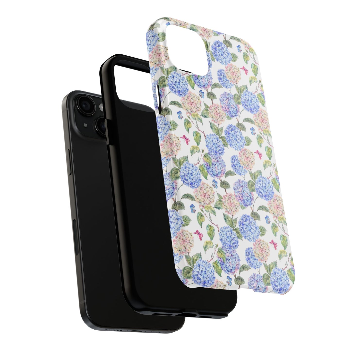 Pink & Blue Hydrangea Phone Case