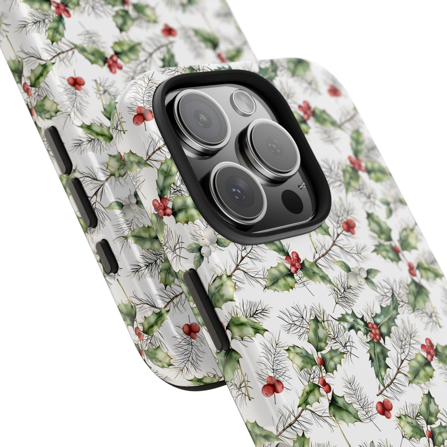 Christmas Mistletoe and Holly Phone Case