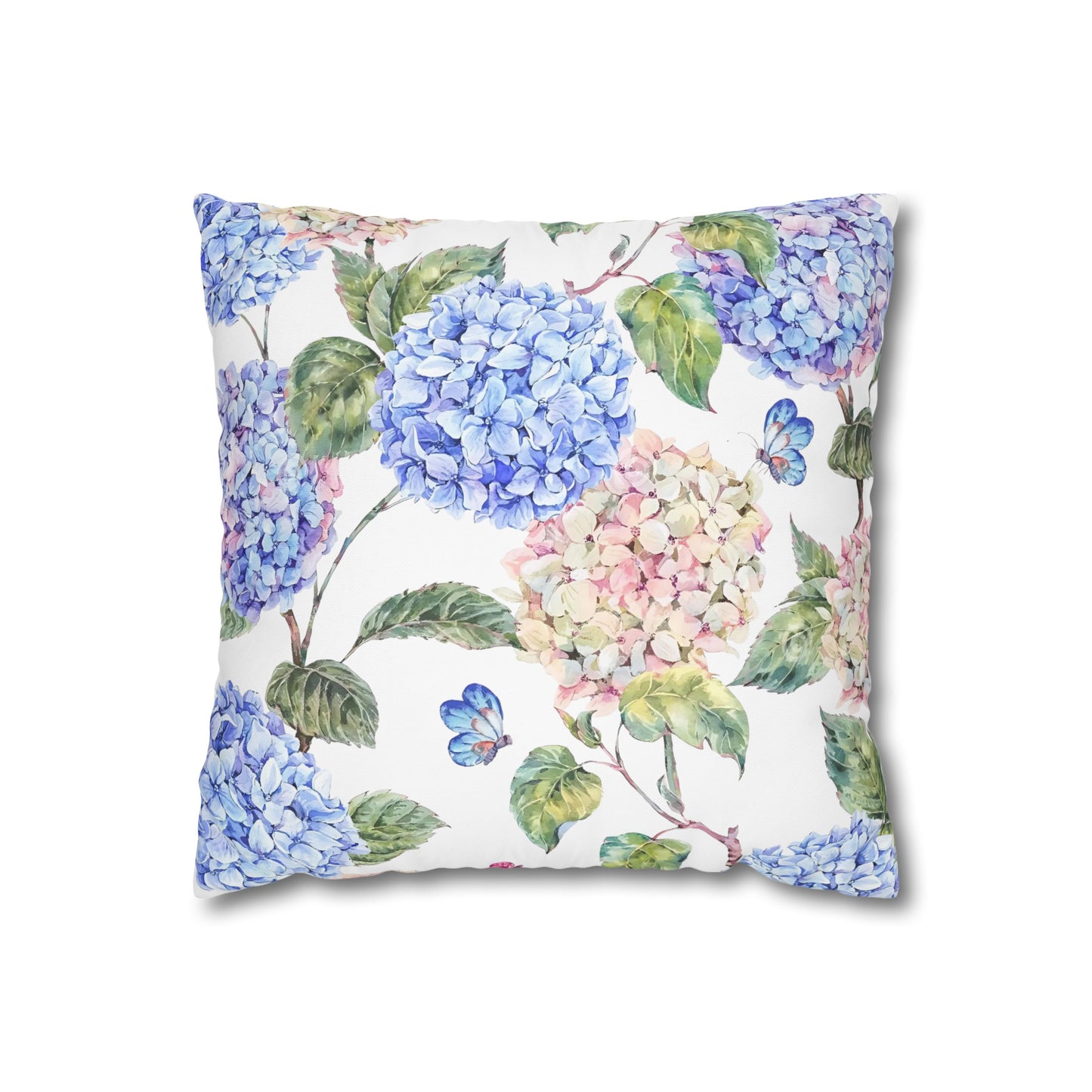 Pink & Blue Hydrangea #2 Cushion Cover