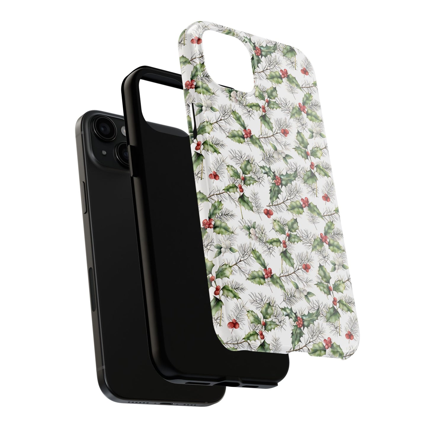 Christmas Mistletoe and Holly Phone Case