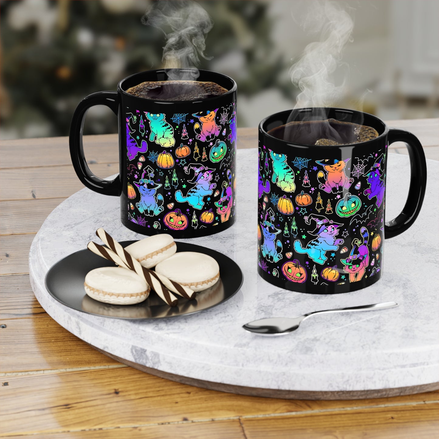 Spooky Neon Halloween #4 Coffee Mug, 11oz