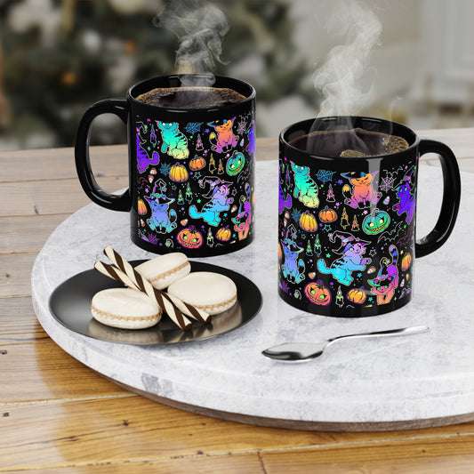 Spooky Neon Halloween #4 Coffee Mug, 11oz