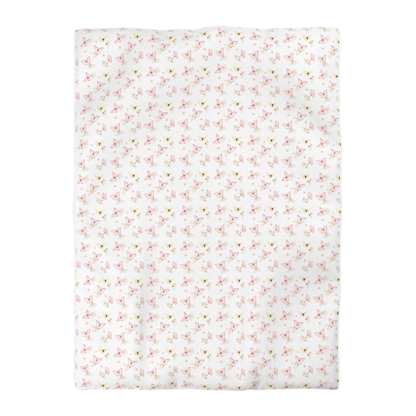 Pink & Yellow Butterfly Duvet Cover