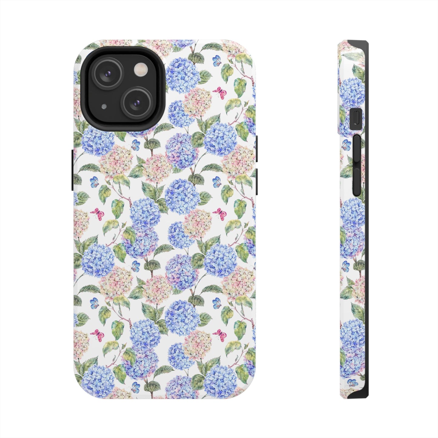 Pink & Blue Hydrangea Phone Case