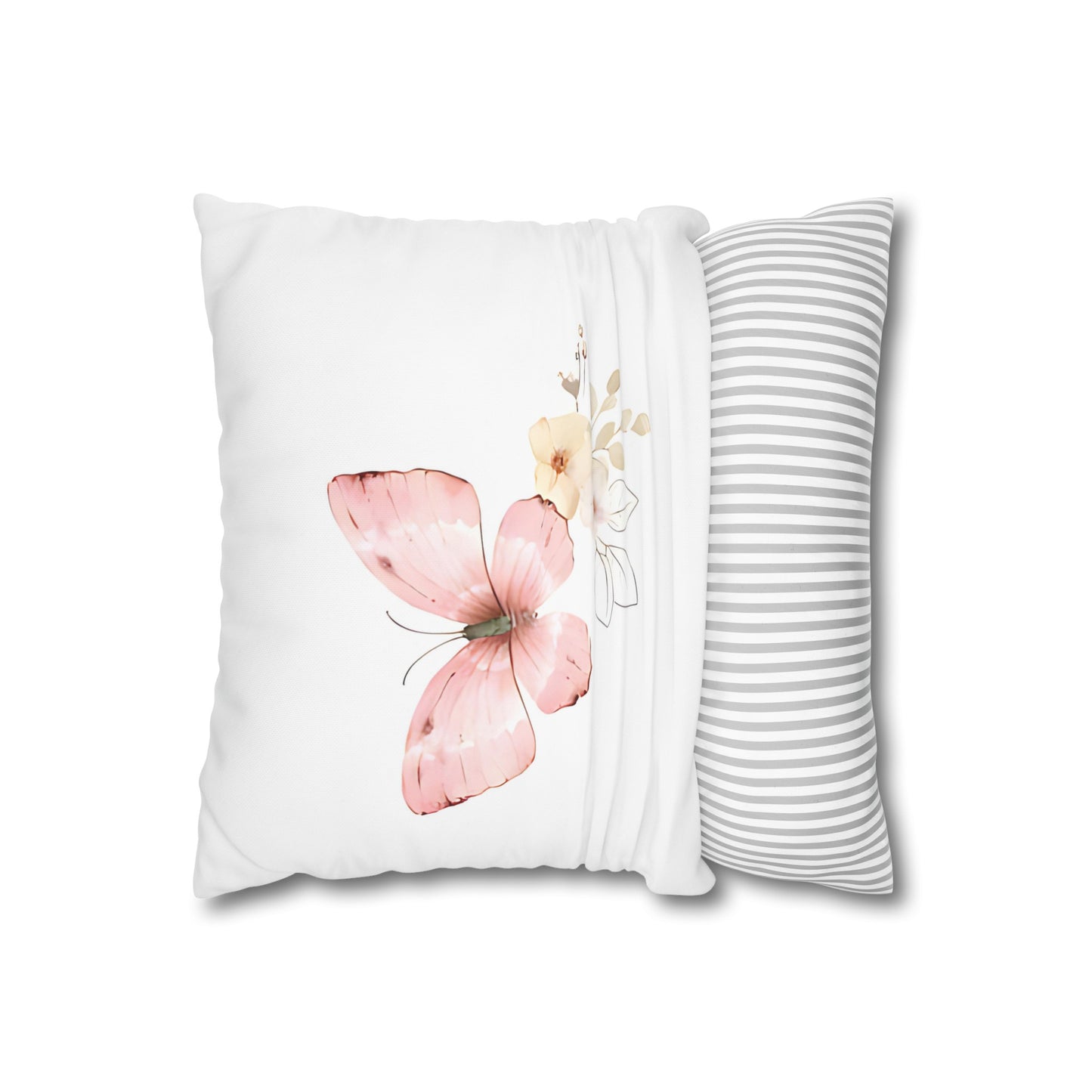 Pink & Yellow Butterfly #2 Cushion Cover