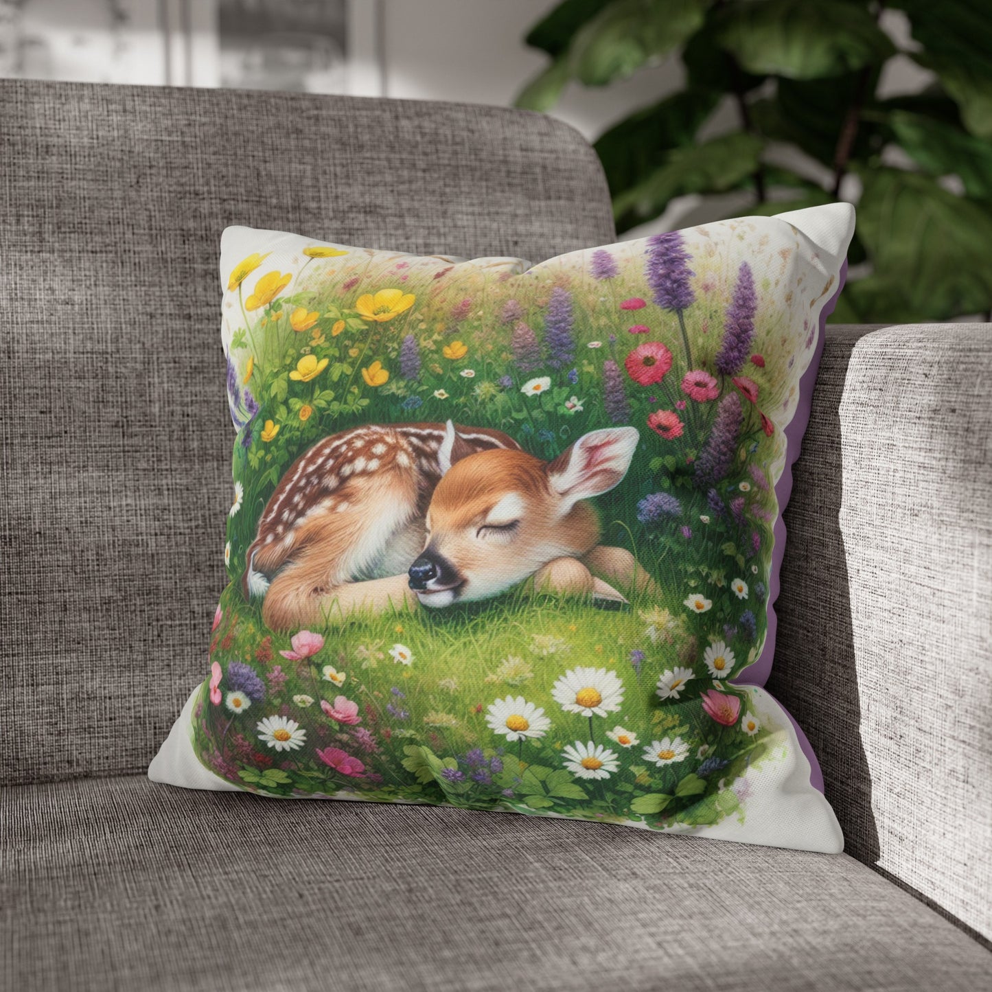 Asleep In The Meadow - Fawn Cushion Cover