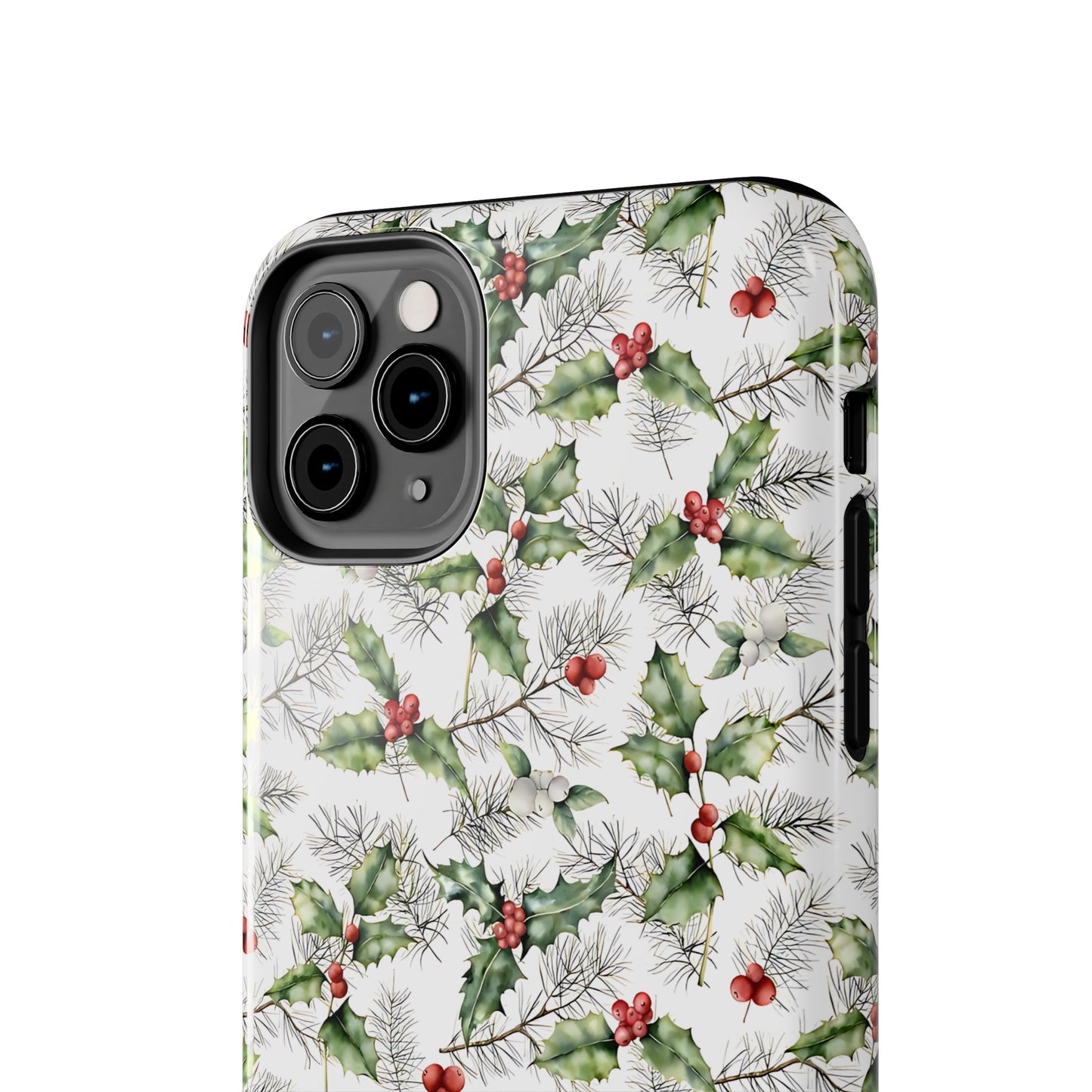 Christmas Mistletoe and Holly Phone Case