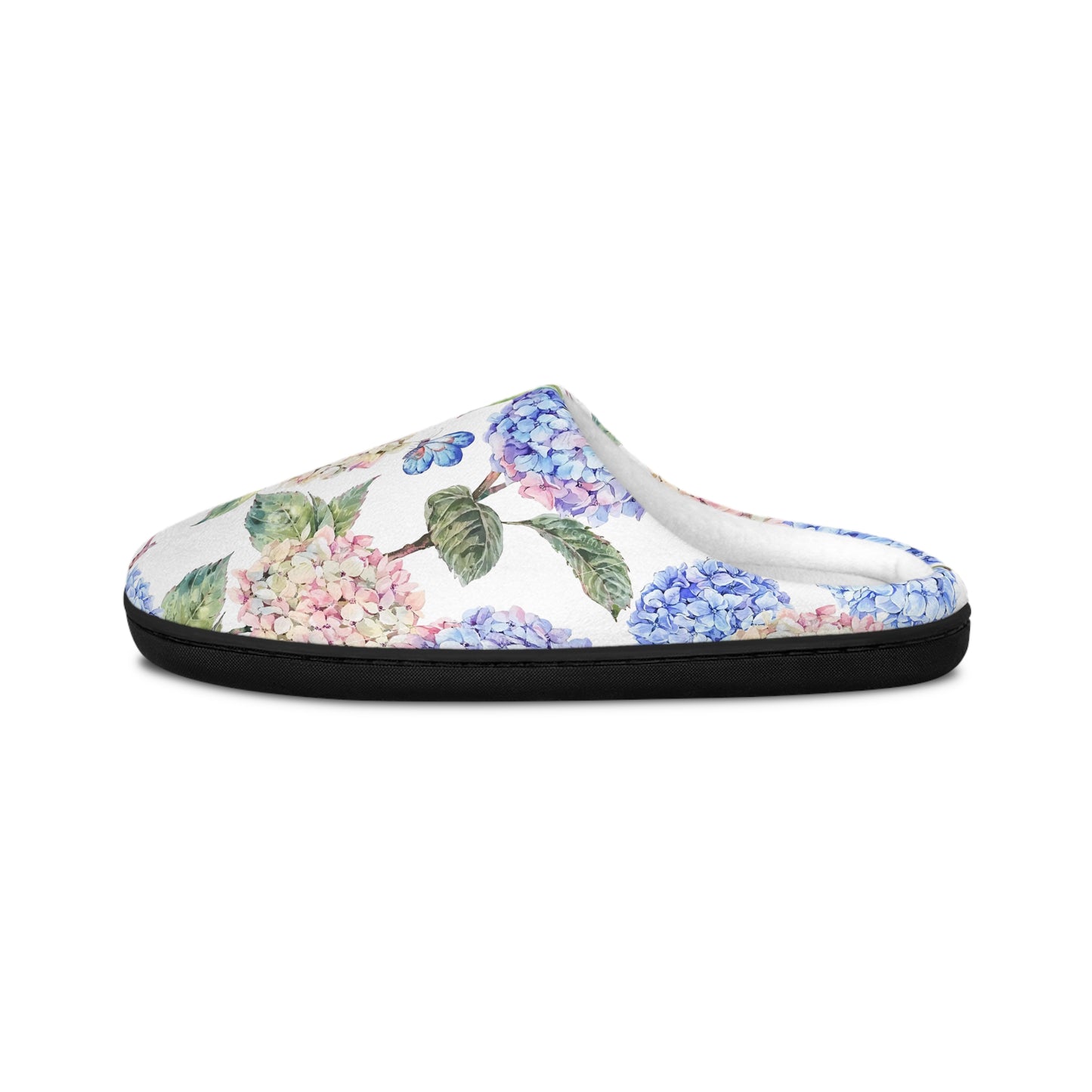 Pink & Blue Hydrangea Women's Indoor Slippers