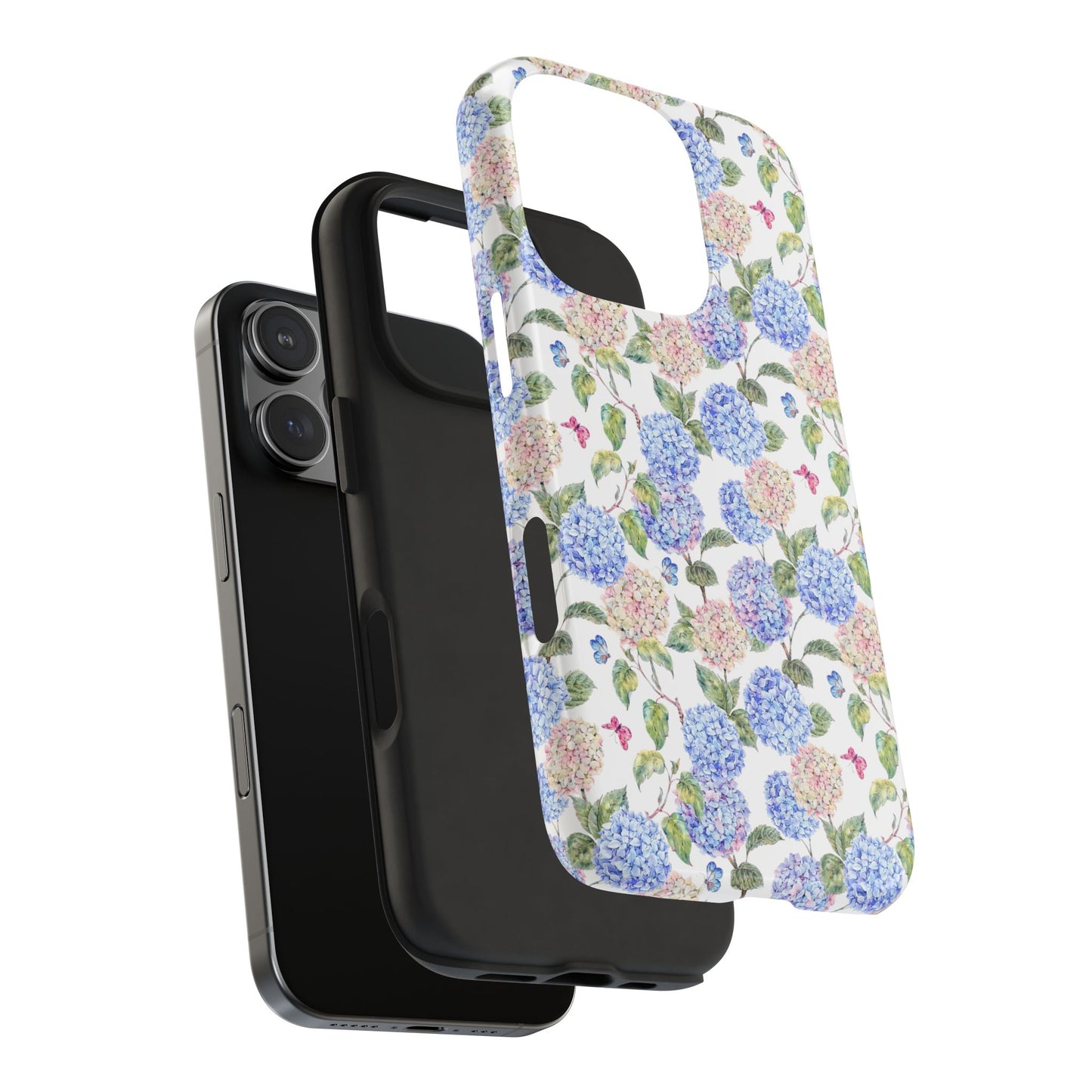 Pink & Blue Hydrangea Phone Case