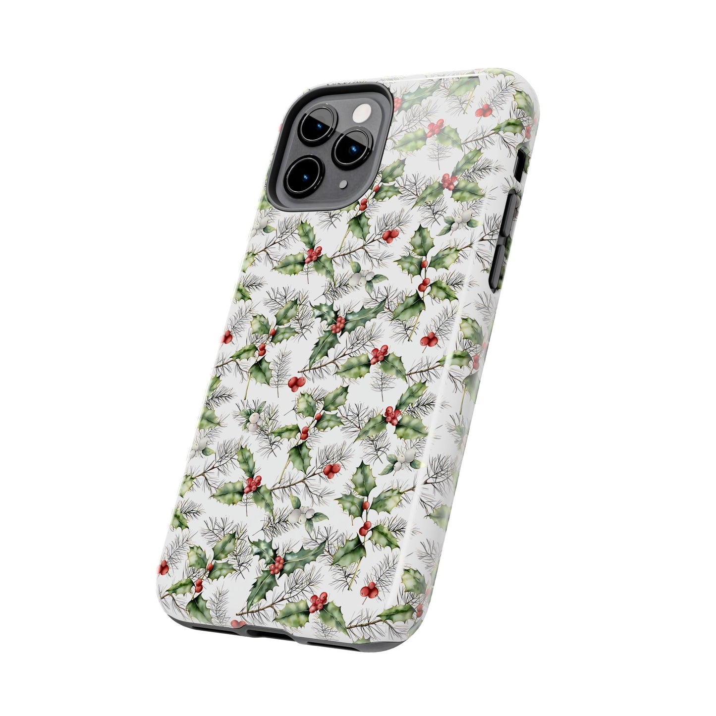 Christmas Mistletoe and Holly Phone Case