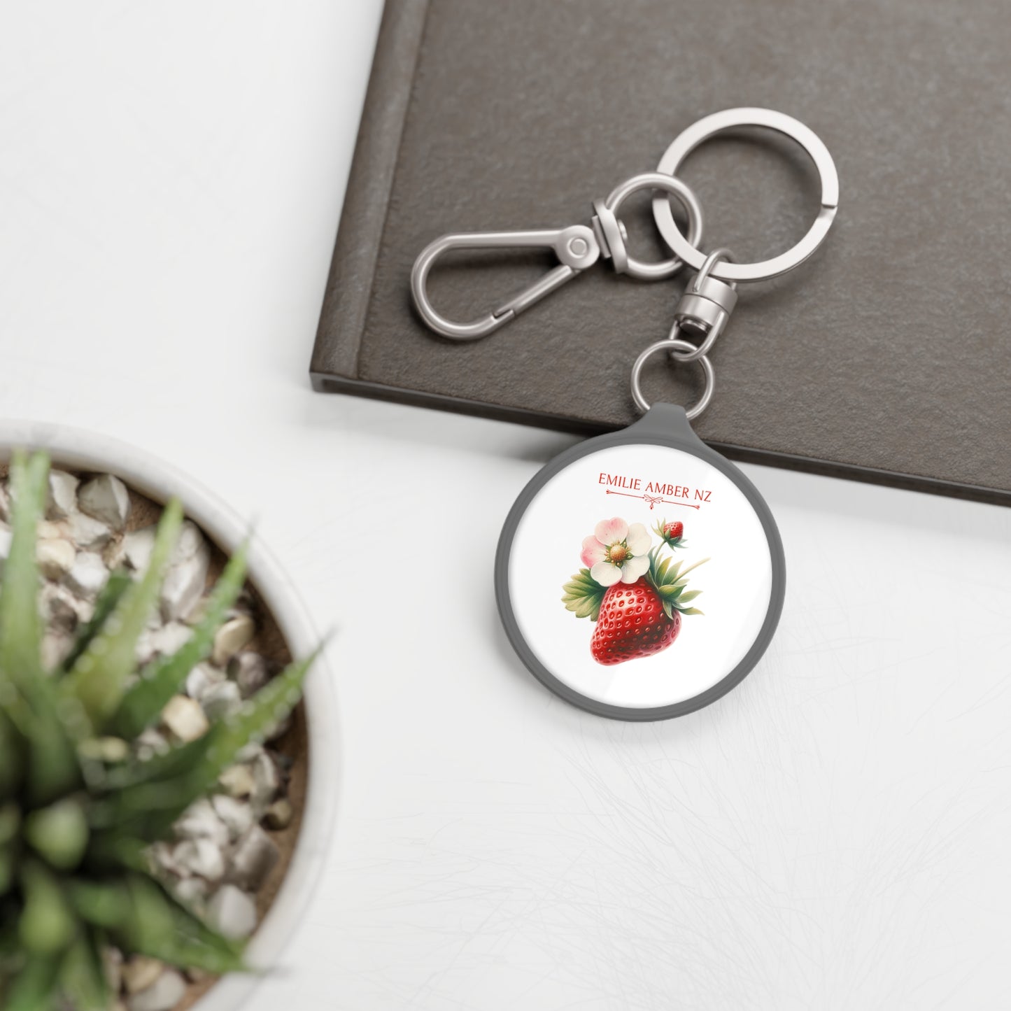 Strawberry Keyring Tag