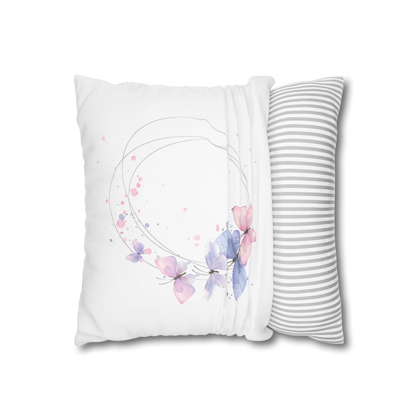 Pink & Purple Butterfly Cushion Cover