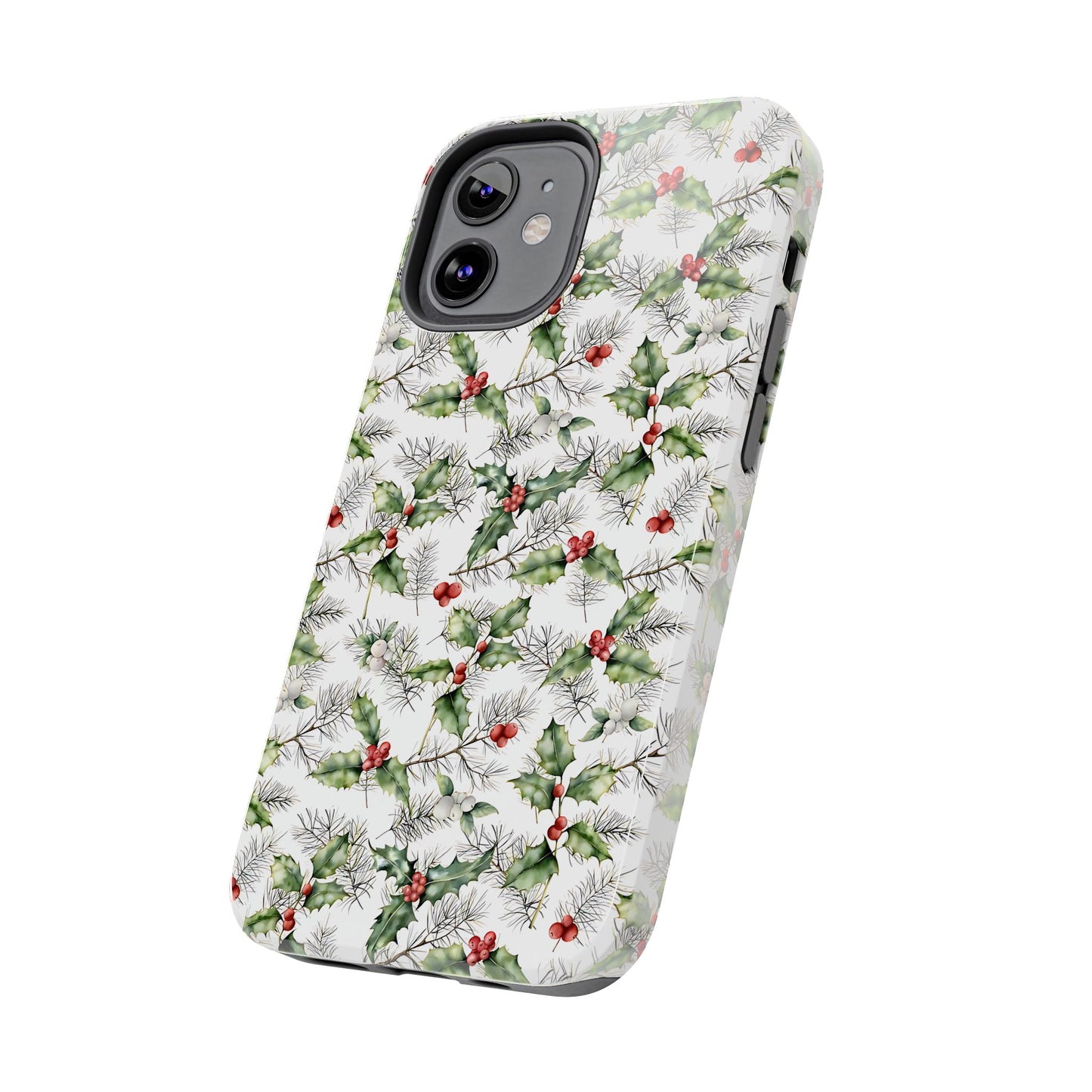 Christmas Mistletoe and Holly Phone Case