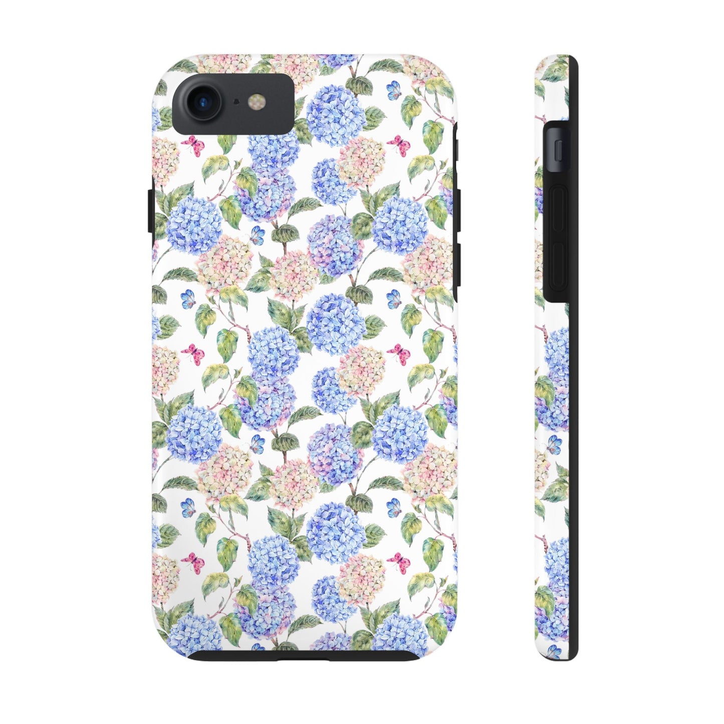 Pink & Blue Hydrangea Phone Case