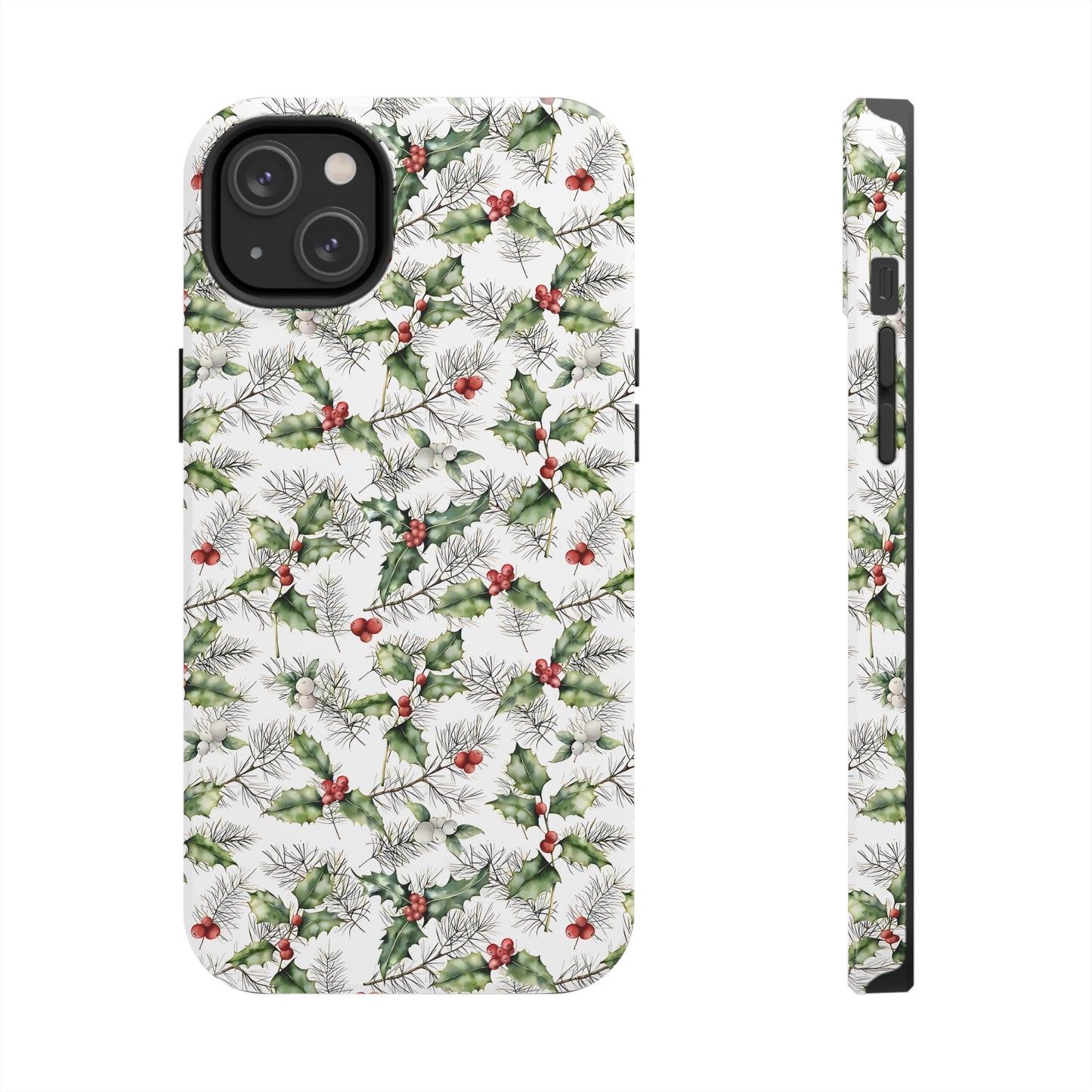 Christmas Mistletoe and Holly Phone Case