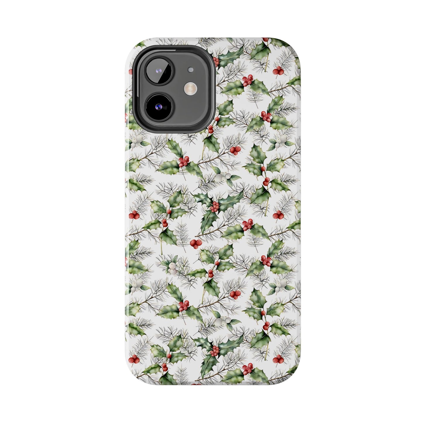 Christmas Mistletoe and Holly Phone Case