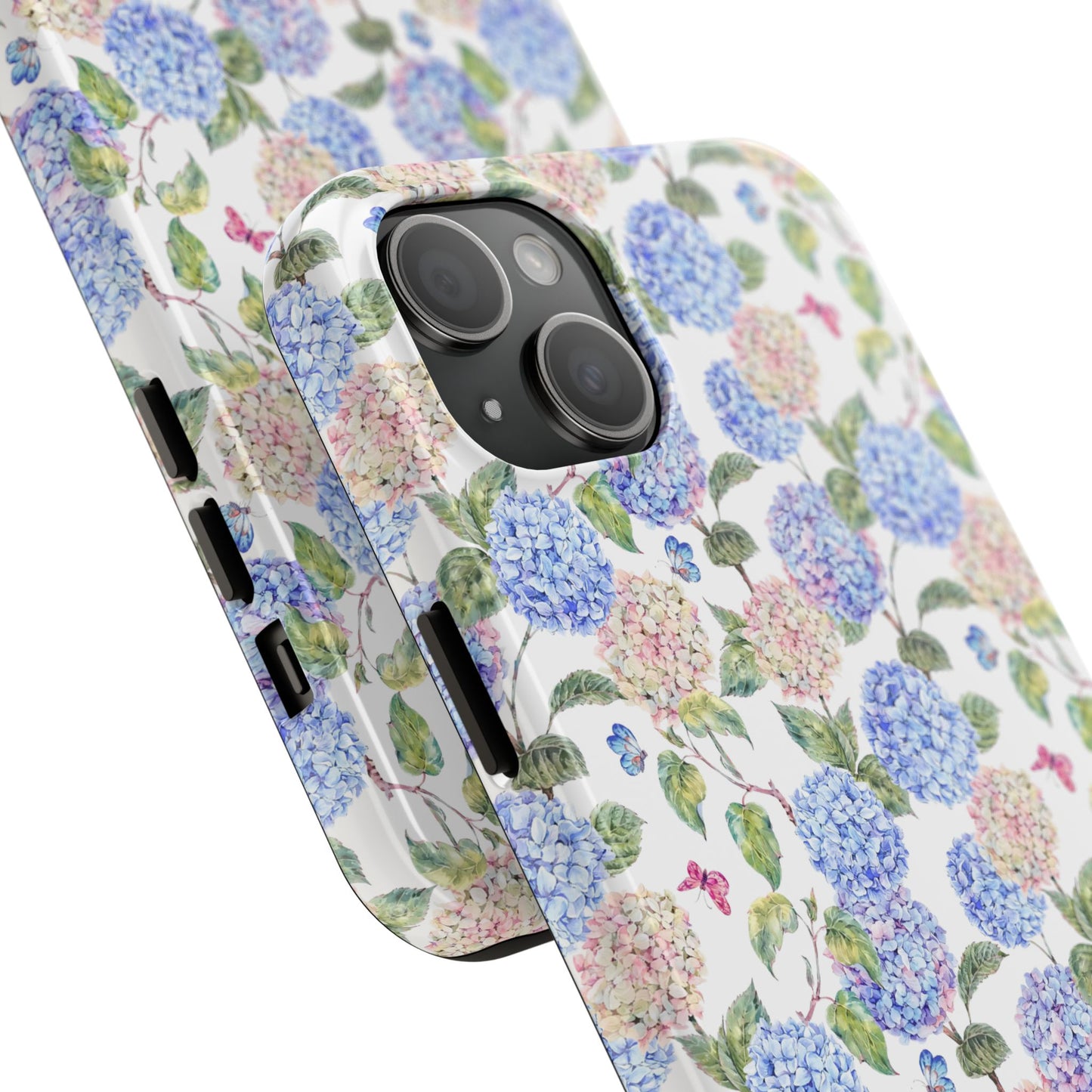 Pink & Blue Hydrangea Phone Case