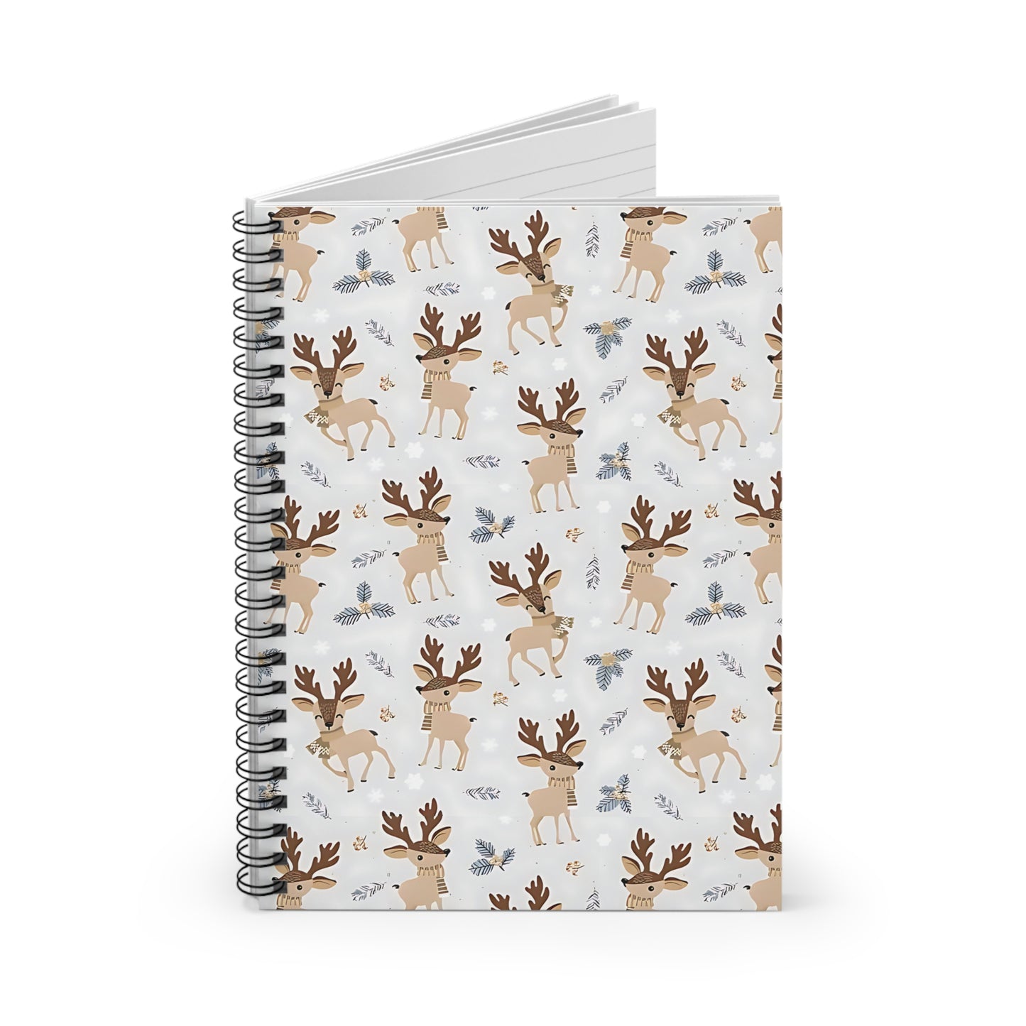 Reindeer Spiral Notebook - Ruled Line