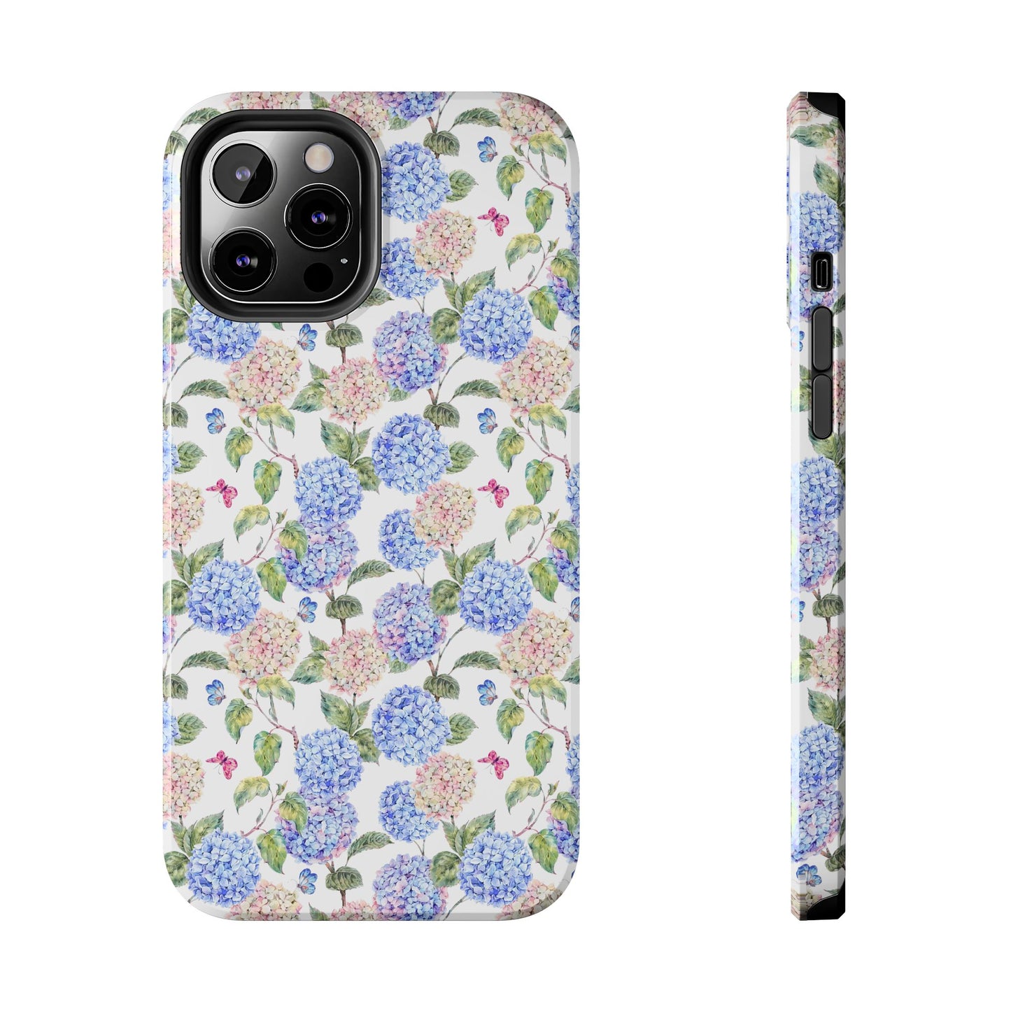 Pink & Blue Hydrangea Phone Case