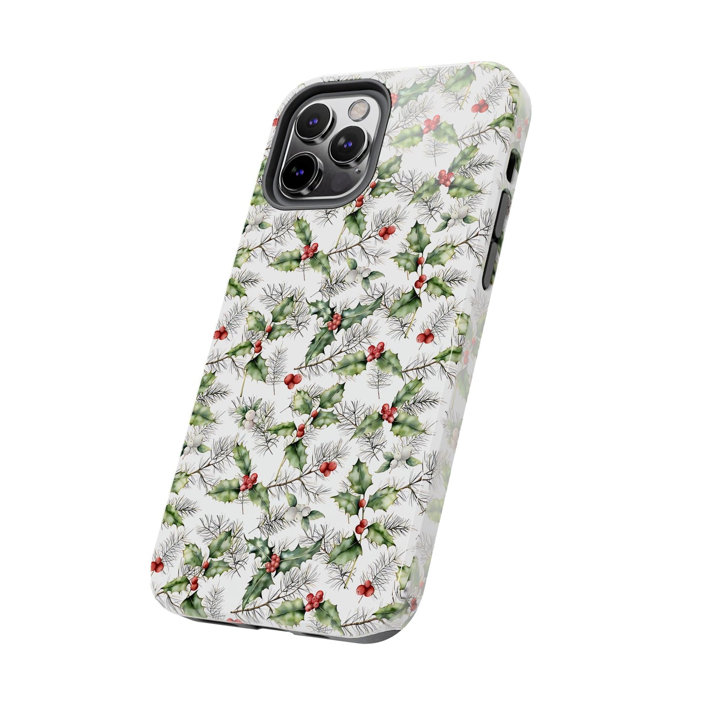 Christmas Mistletoe and Holly Phone Case