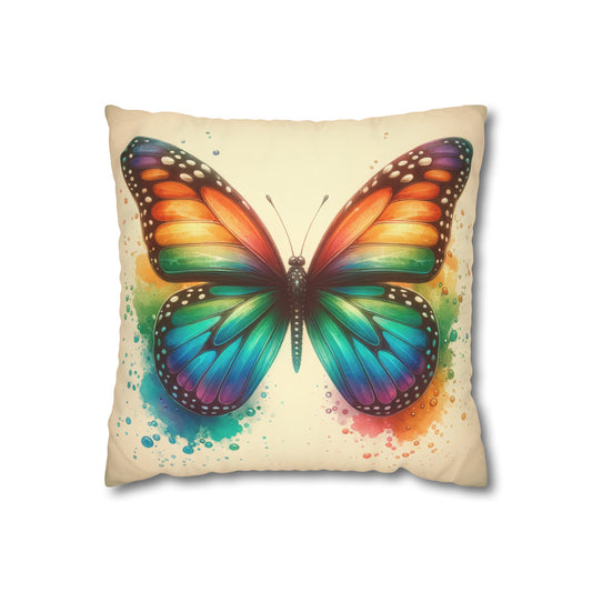 Rainbow Butterfly Cushion Cover