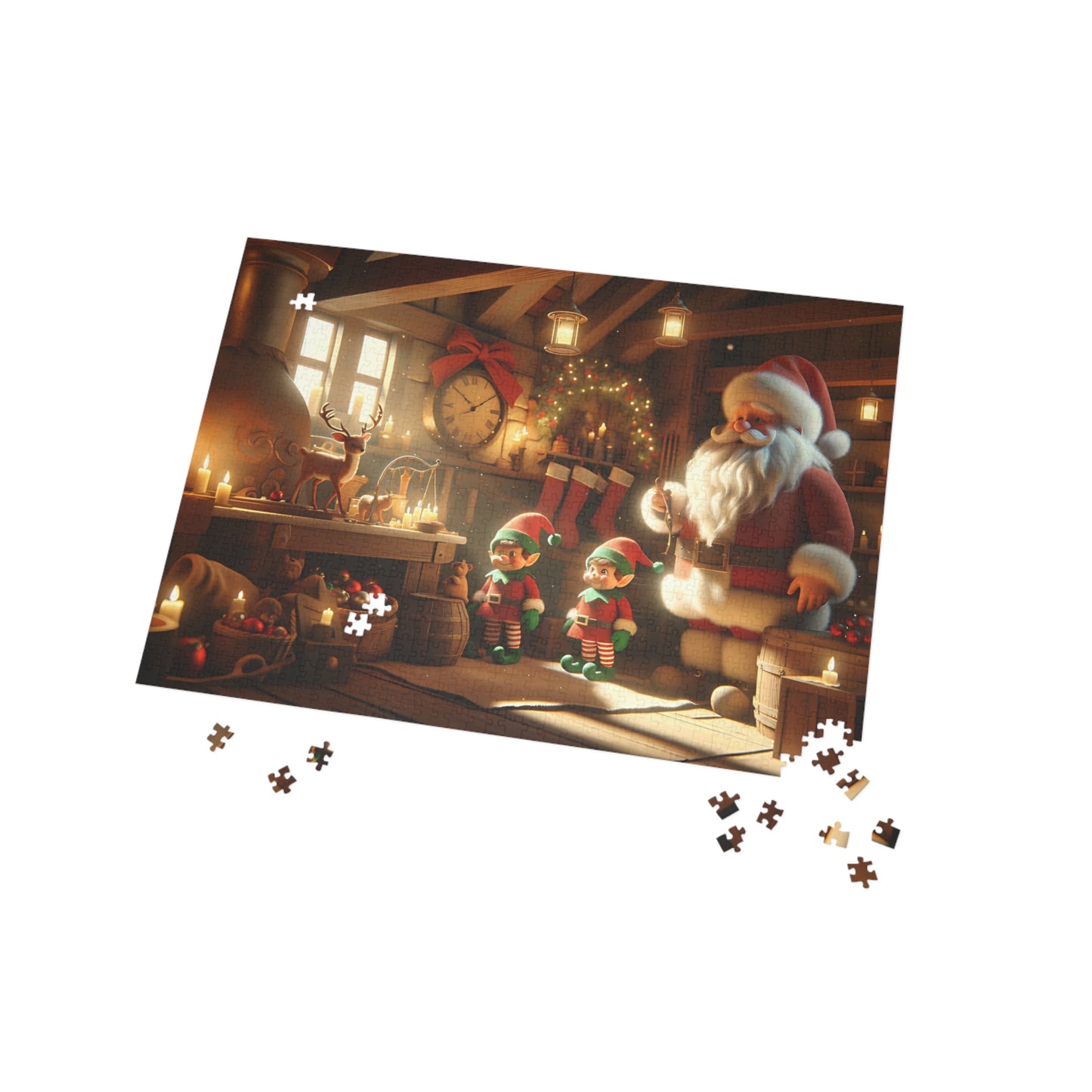 Santa's workshop Puzzle (1000-Piece) - Festive Holiday Fun