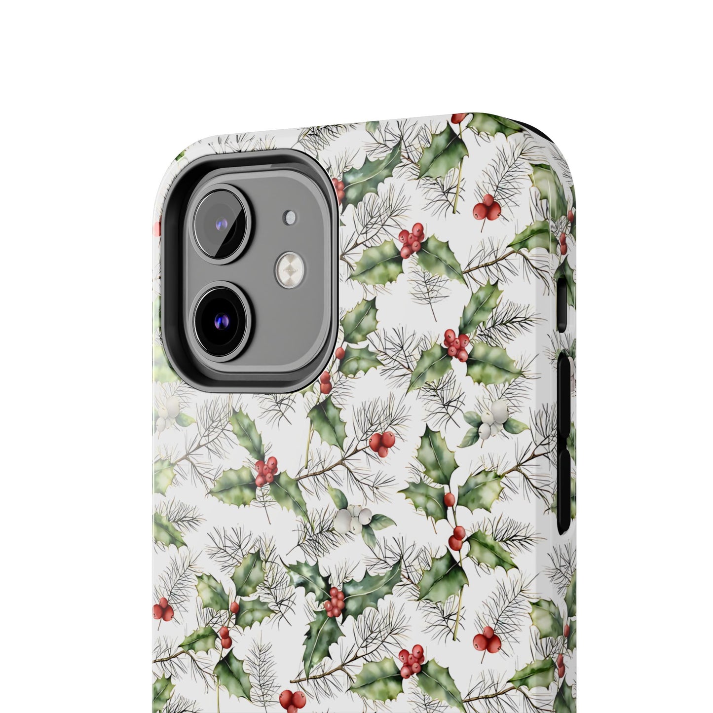 Christmas Mistletoe and Holly Phone Case