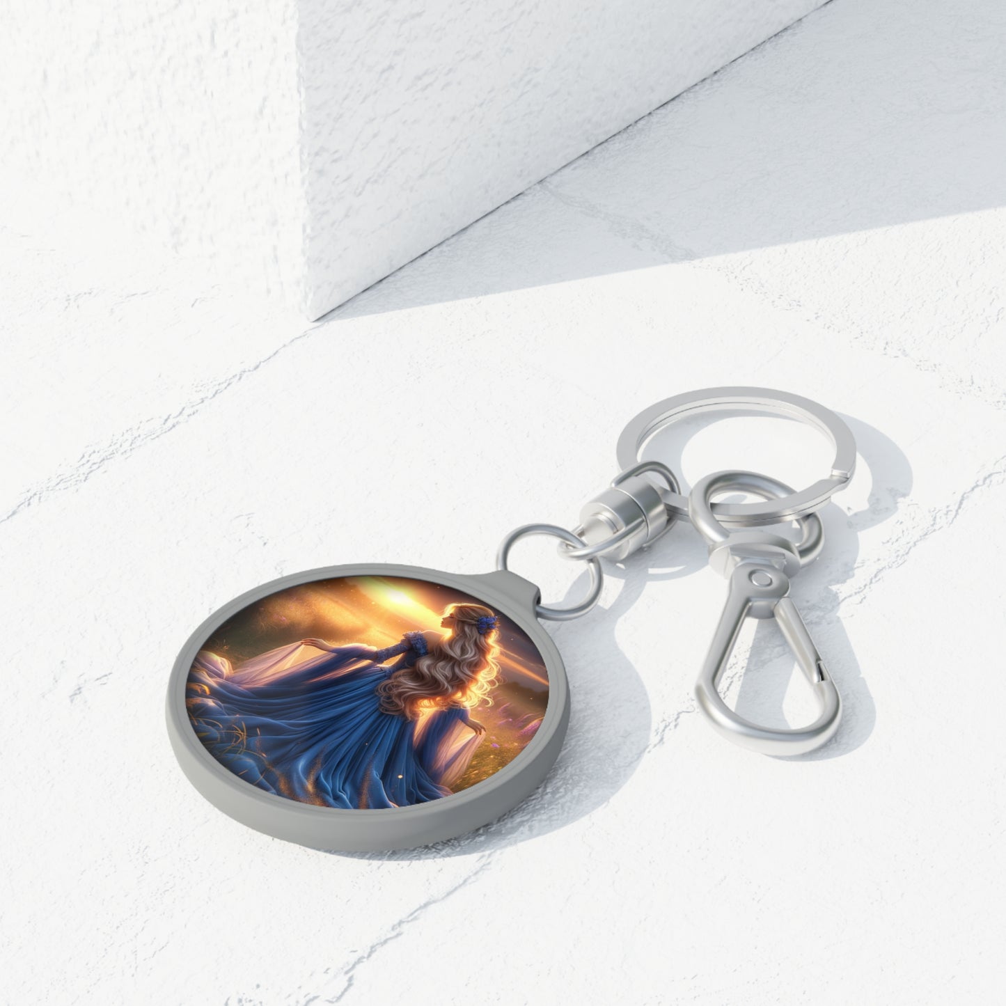 Once Upon A Fantasy - Blue Beauty Keyring Tag