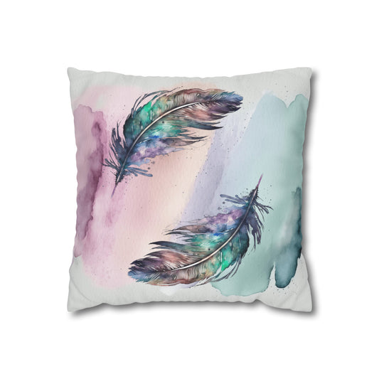 Feather On The Wind #7 Canvas Cushion Cover