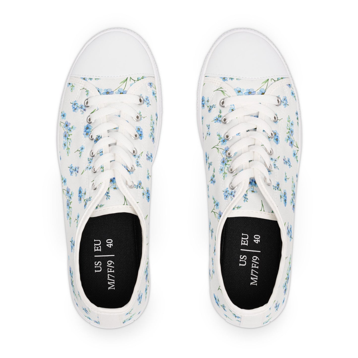 Forget-Me-Not Women's Low Top Sneakers – Casual Spring Style