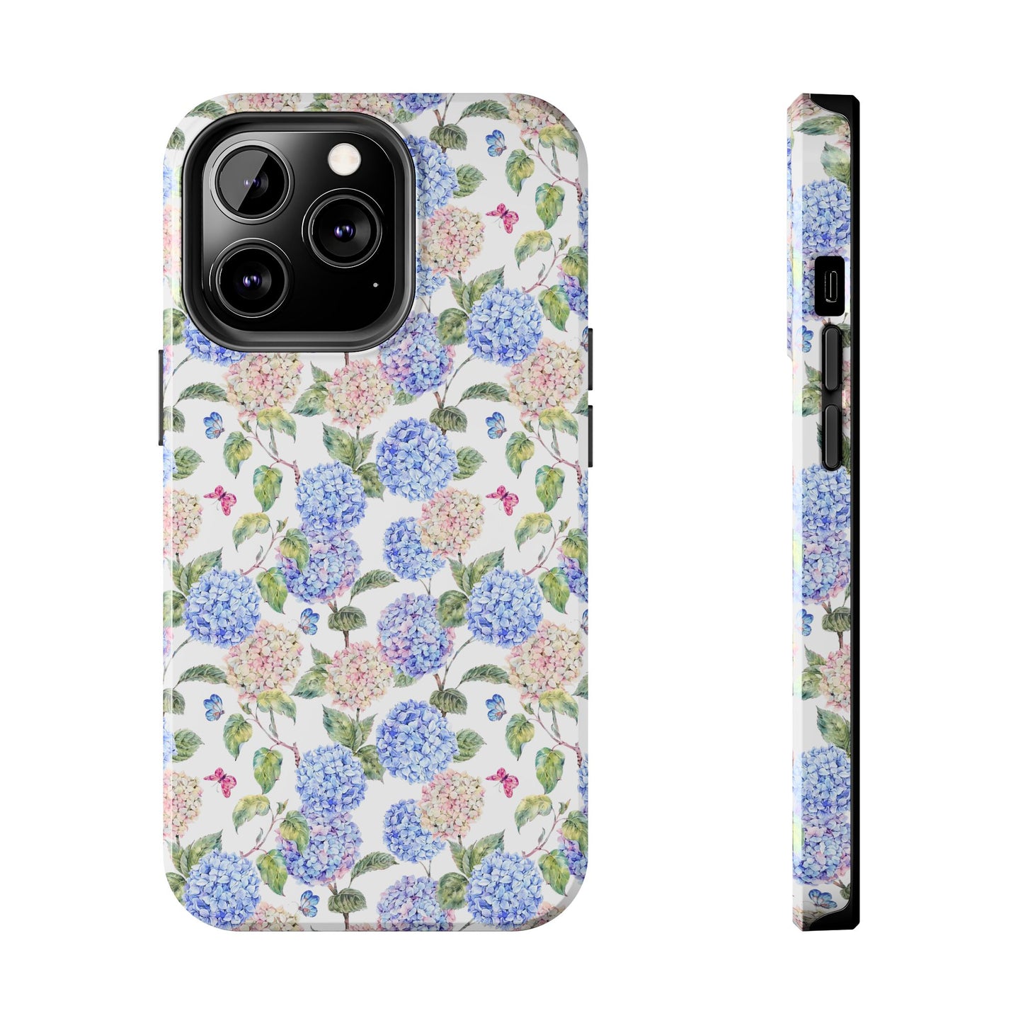 Pink & Blue Hydrangea Phone Case