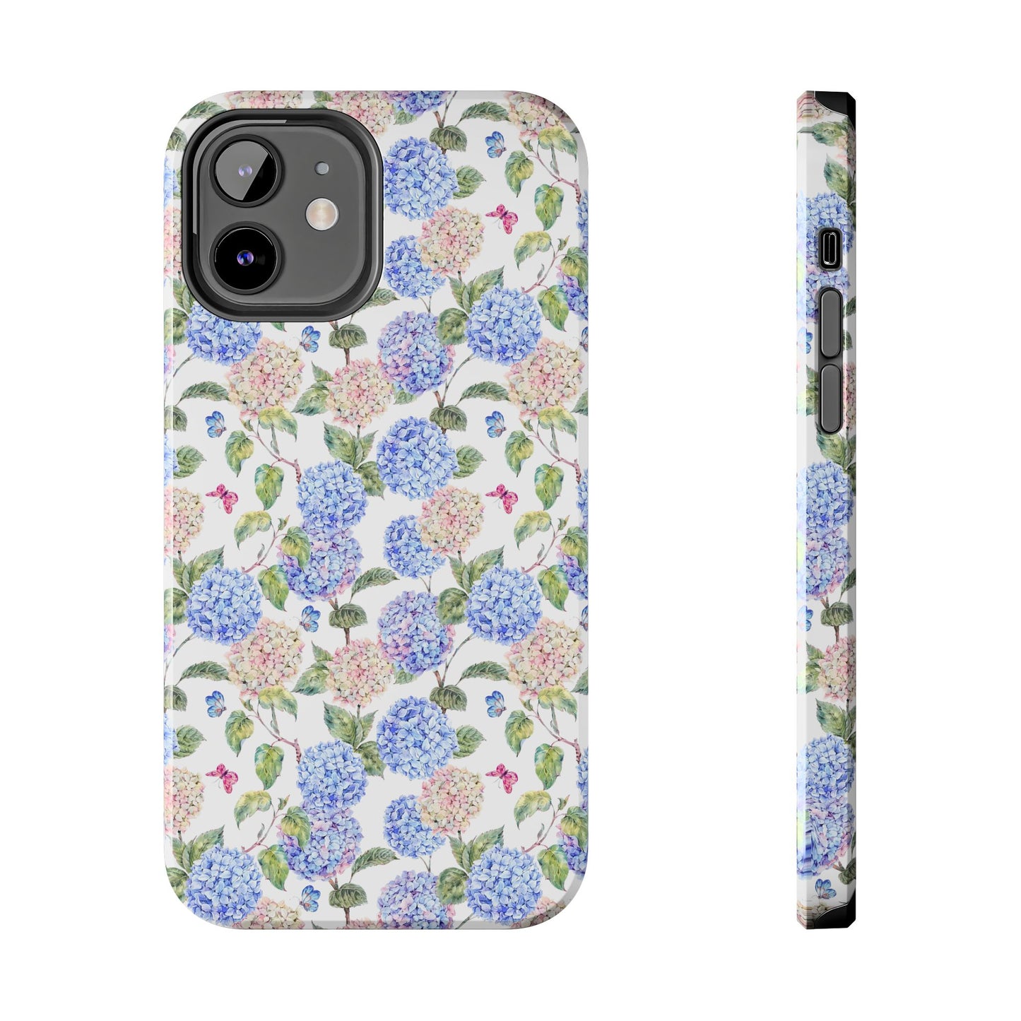 Pink & Blue Hydrangea Phone Case